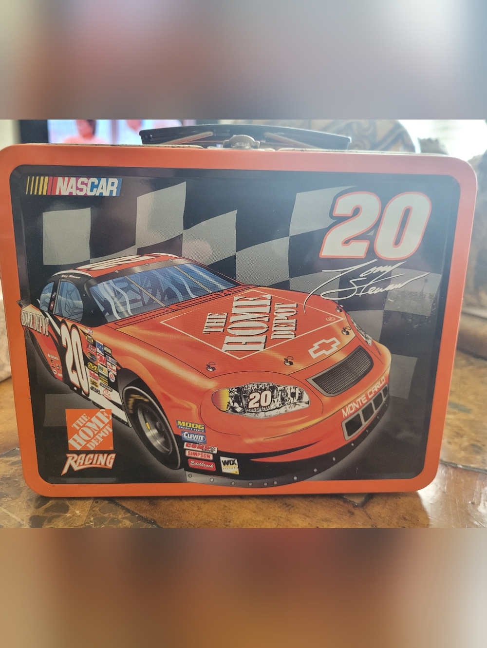 The Home Depot Orange NASCAR Racing Tin Lunchbox - Official Collectible